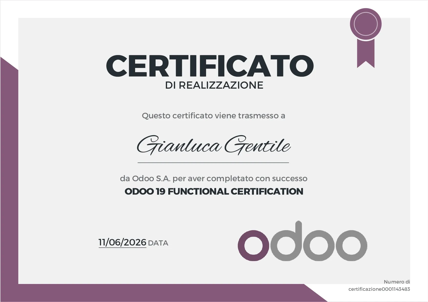Odoo 19 Certified