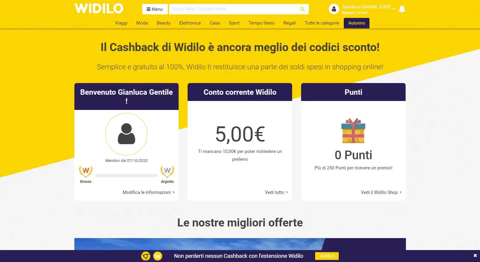 Immagine in evidenza per l'articolo: Widilo Arriva In Italia: Crea Il Tuo Profilo E Guadagna Ogni Volta Che Acquisti Online!