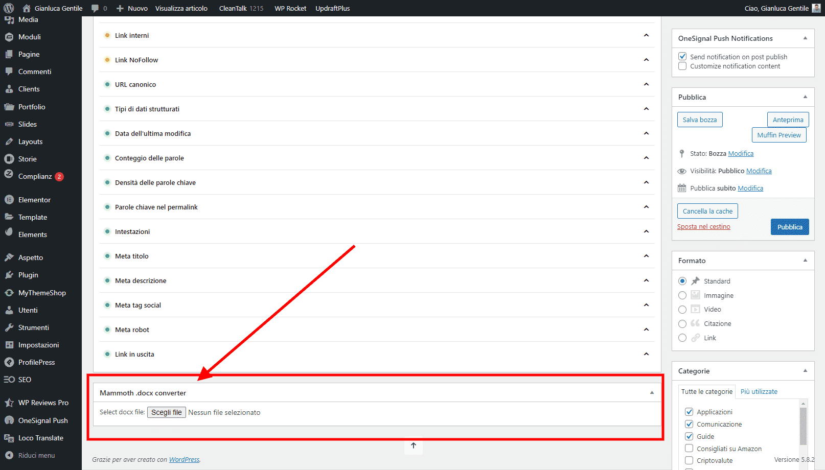 mammoth .docx converter carica i file word sul tuo sito web