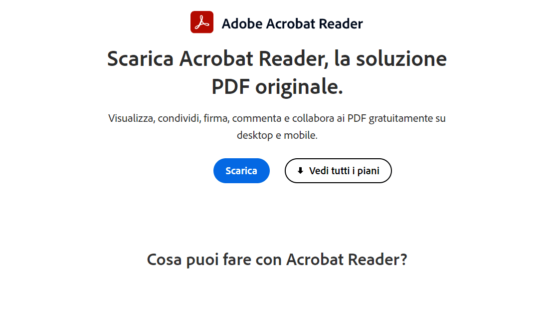 come si scarica adobe reader