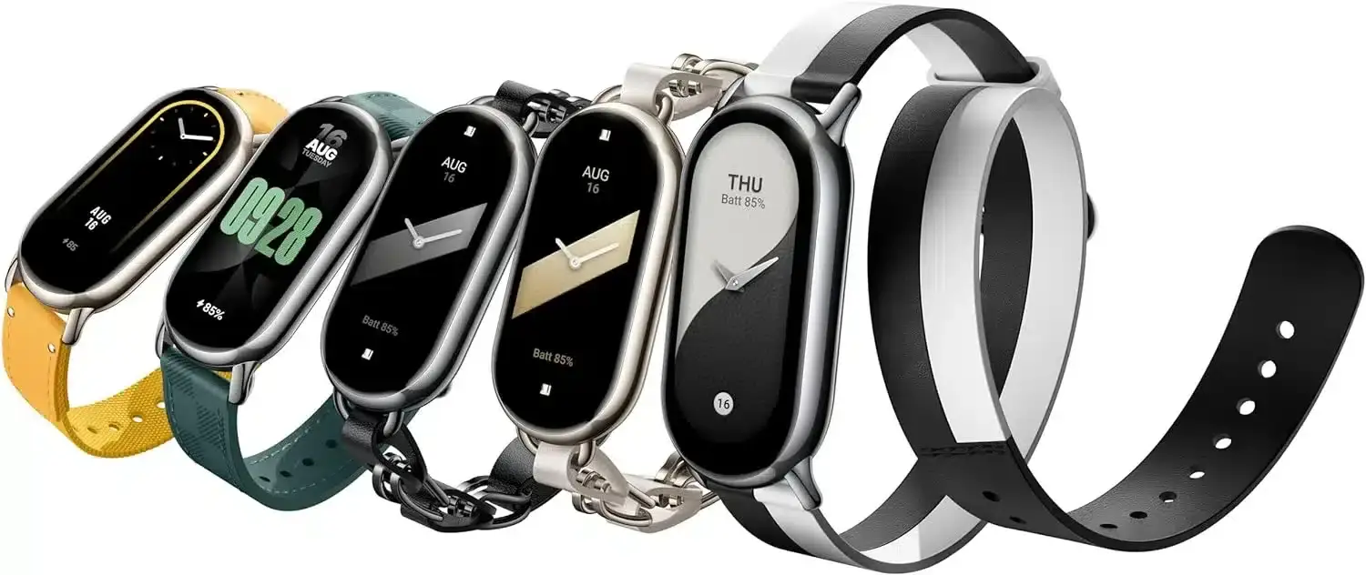 Variazione smartwatch moderni e colorati.