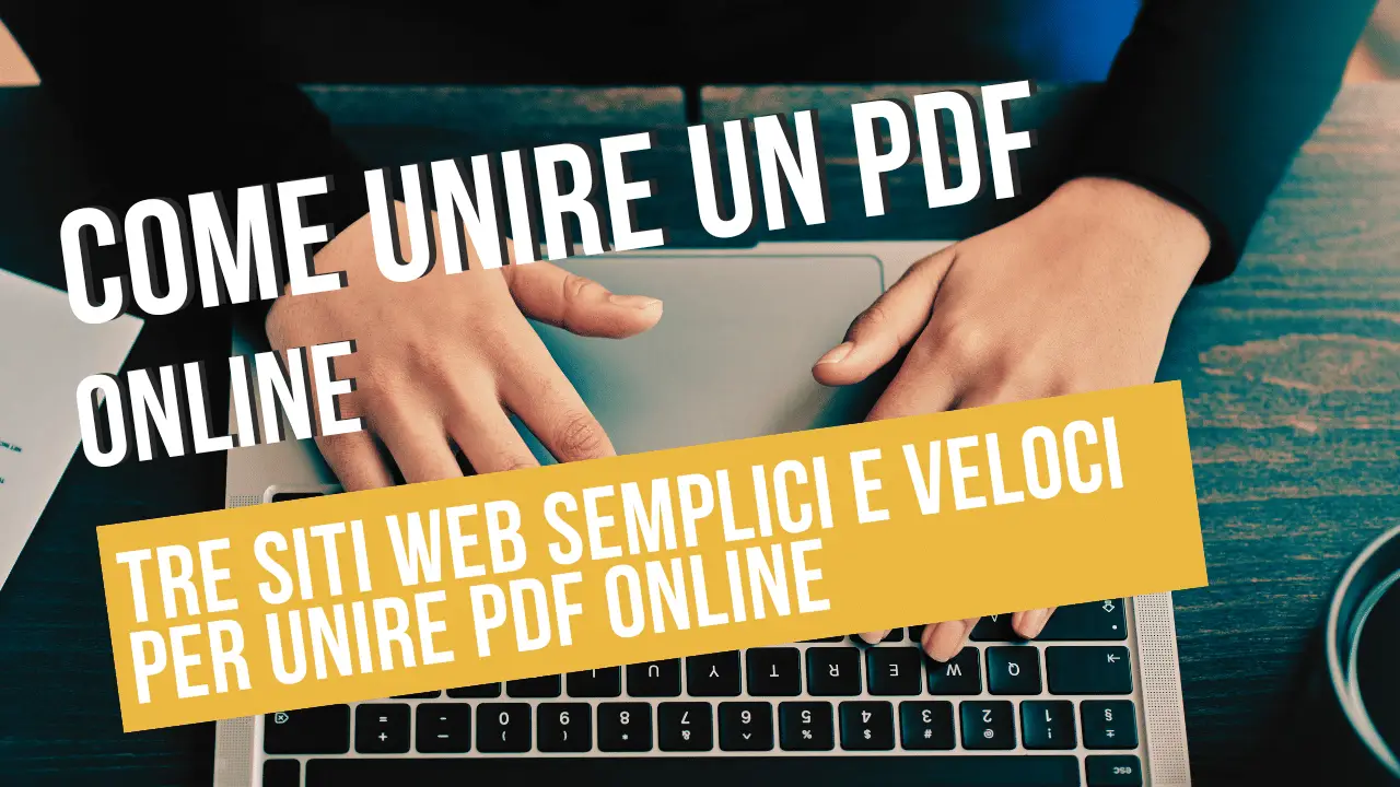 Guida online per unire file PDF.