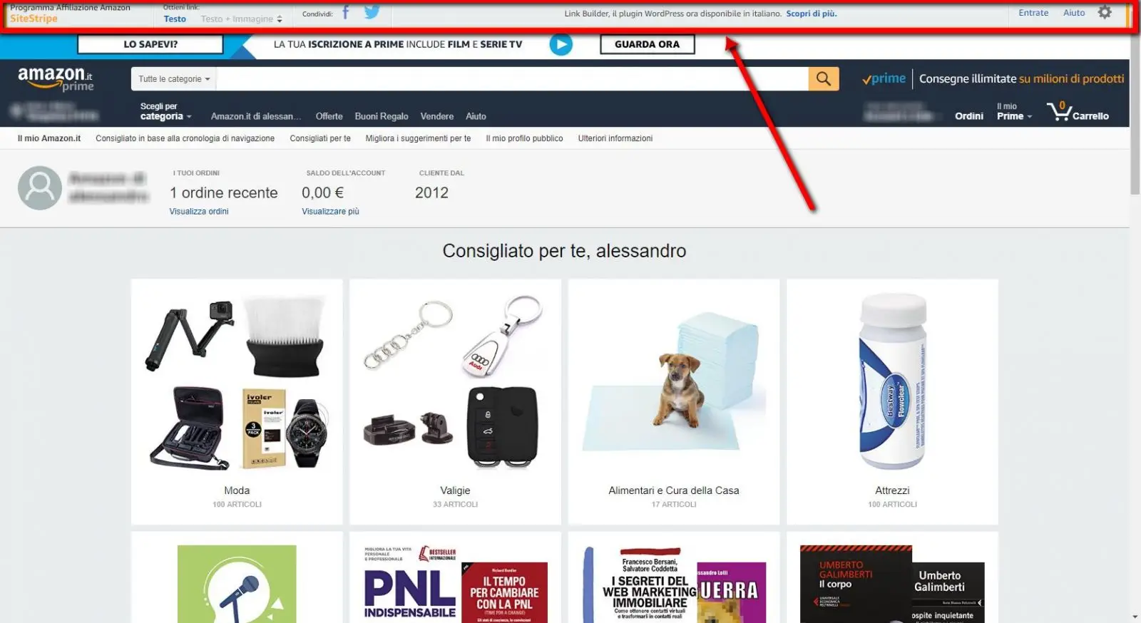 Site Stripe Affiliazione Amazon Gianluca Gentile