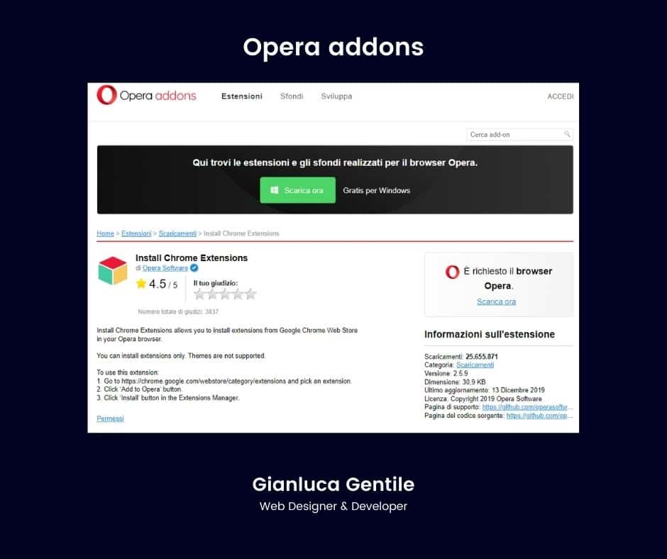 Opera addons