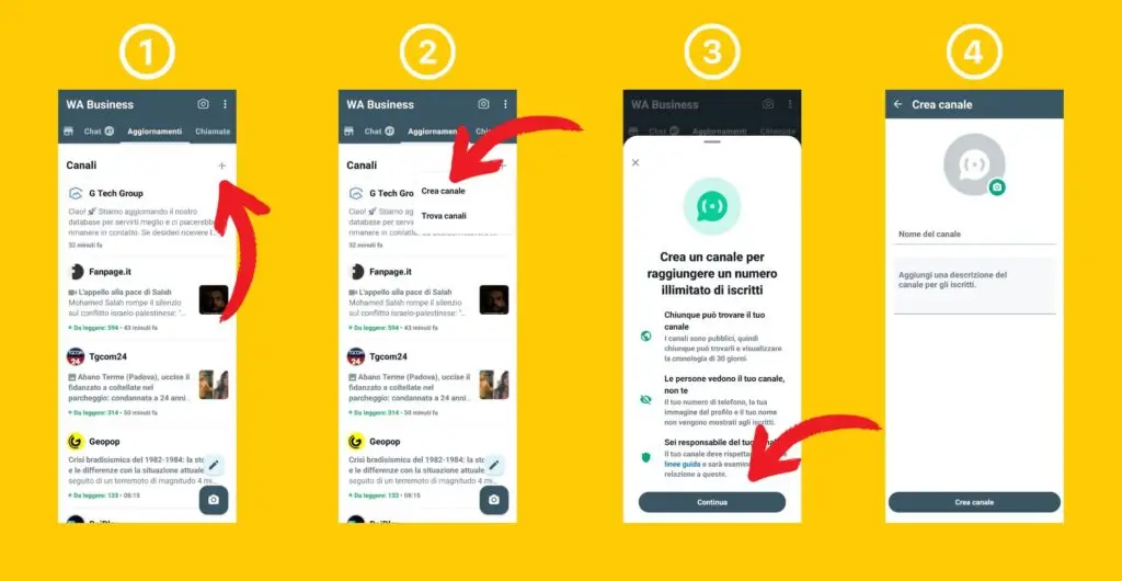come aprire il tuo canale whatsapp passo passo parte 1