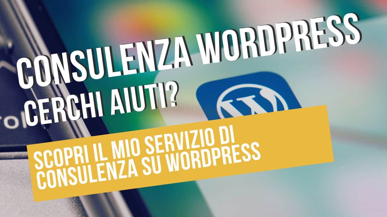 consulenza su wordpress